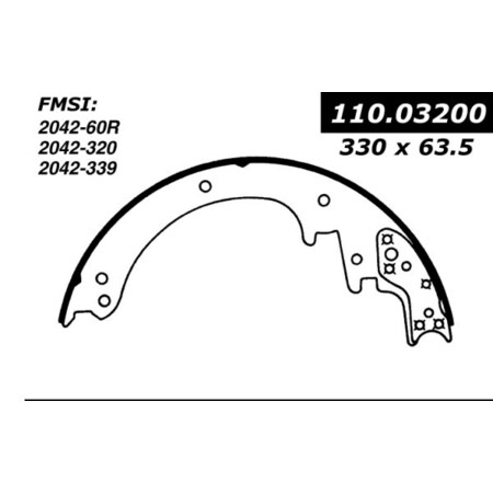 Centric Parts Centric Brake Shoes, 111.03200 111.03200